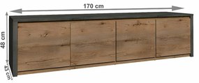 Szafka MONTANA K4D, szara