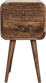 Mini łukowaty stolik nocny w kolorze szarym