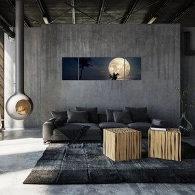 Obraz - Plaża pod pełnią księżyca (170x50 cm)