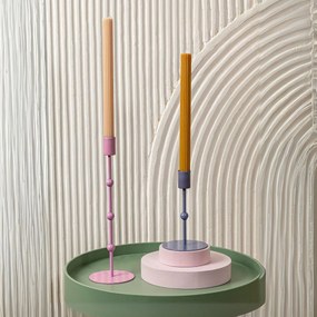 Metalowe świeczniki Kimberly, 3 sztuki, pastelowe kolory