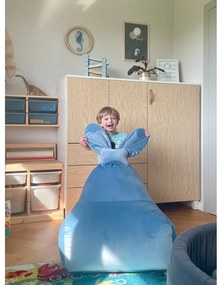 Niebieski dziecięcy worek do siedzenia Funny Bunny – The Brooklyn Kids