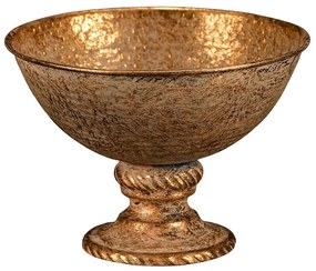 Metalowy kielich szeroki, złoty, 18 x 18 x 13 cm
