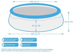 Basen dmuchany ø 305 cm głębokość 76 cm Tampa – Marimex