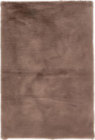 Dywan Futrzany Brązowy 60x90 cm Włochaty Miękki Dekoracyjny Antypoślizgowy