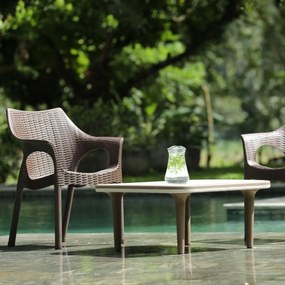 Fotel rattanowy Cambridge Dark Brown 61 x 54 x 80 cm