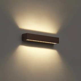 Przemysłowy kinkiet zewnętrzny rdzawobrązowy 38 cm z LED IP65 - Hannah