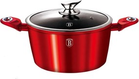 Aluminiowy czerwony garnek na indukcję Biały połysk B9-F62