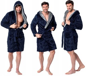 Szlafrok męski Jordan Navy Grey L