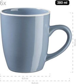 Mäser Zestaw naczyń stołowych 24 szt. ELISSA – niebieski połysk