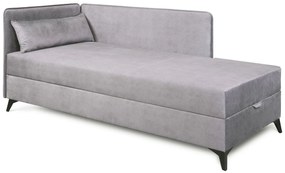 Popielaty tapczan narożny na nóżkach L9-A70