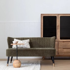 Zielona sofa z tkaniny szenilowej 134 cm Glam – Ixia