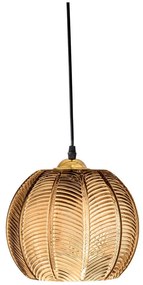 Lampa wisząca w bursztynowym kolorze ze szklanym kloszem ø 22 cm Adar – Bloomingville