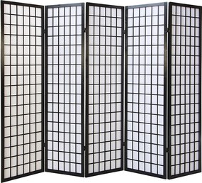 Przegroda pokojowa 175x220x2,2 cm czarna Shoji