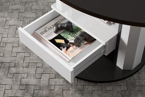 Regulowany ławostół z szufladą Primo Max imitacja marmuru połysk