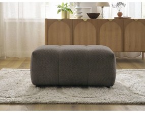 Brązowy podnóżek z materiału bouclé Roxelane – Bobochic Paris