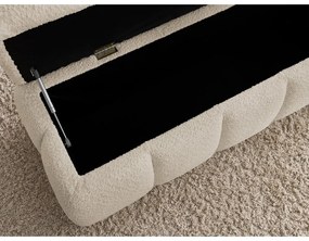 Beżowa ławka z materiału bouclé – Bobochic Paris