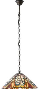 Endon 64162 - Żyrandol na łańcuchu Tiffany HECTOR 1xE27/60W/230V śr. 40 cm