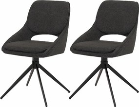 Krzesło do jadalni MCW-N73 (zestaw 2 szt.),  ciemnoszare