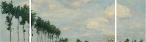 Obraz - Johan Barthold Jongkind, The Towpath, reprodukcje (170x50 cm)