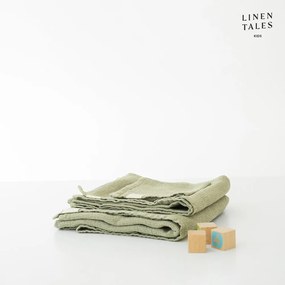 Jasnozielony lniany ręcznik dziecięcy 45x90 cm – Linen Tales