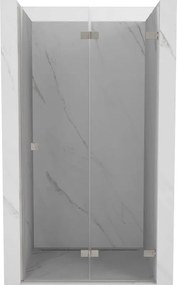 Mexen Lunar-F drzwi prysznicowe składane prawe 80 cm, transparent, nikiel szczotkowany - 836-080-000-97-00-P