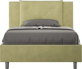 Łóżko bez stelaża tapicerowane 120x190 microfibra zielony Appia