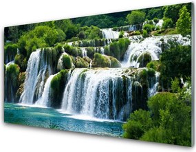 Panel Szklany do Kuchni Krystaliczny Wodospad