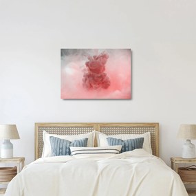 Obraz na szkle czerwonego dymu (70x50 cm)