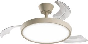 Wentylator sufitowy Perenz 7196 R CT Sand z oświetleniem - Ø 106 cm, 3 łopatki, 6 prędkości, silnik prądu stałego 40 W, cichy