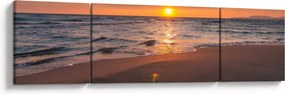 Obraz serca na piasku (170x50 cm)
