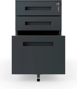 Kontenerek pod biurko KATE 390 x 600 x 500 mm, antracytowy