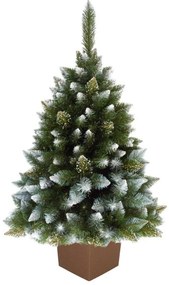 CHOINKA SZTUCZNA W DONICZCE KWADRATOWEJ SOSNA DIAMENTOWA 160 CM