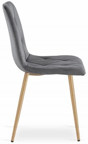 Zestaw stół NP 120x80 Dąb Sonoma + 4 krzesła LIBRA szare