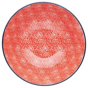 Czerwona miska ceramiczna Kitchen Craft Floral, ø 16 cm