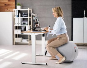 Ergonomiczna piłka do siedzenia ORBIX, szara