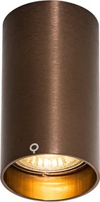 Inteligentny reflektor natynkowy ciemny brąz z Wifi GU10 50 mm - Tuba