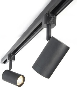 Nowoczesny system szynowy z 6 reflektorami czarny 1-fazowy 286 cm - Iconic Jeana