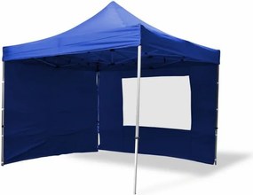 Pawilon ogrodowy PROFI rozkładany 3 x 3 m - niebieski, 4 ściany