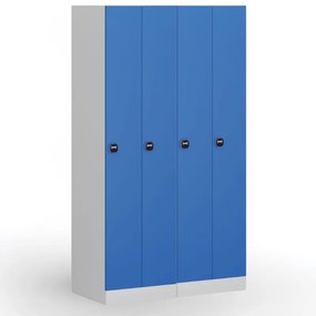 Szafka ubraniowa S1 wąska, 2-drzwiowa, 1850 x 500 x 500 mm, zamek RFID, drzwi zielone