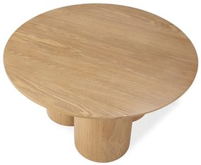 Okrągły stolik w dekorze dębu w naturalnym kolorze ø 80 cm Lua – MOME