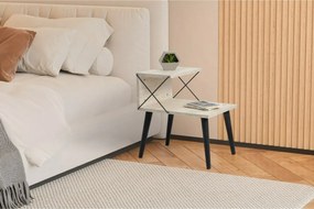 Szafka nocna Cross Travertine and Black