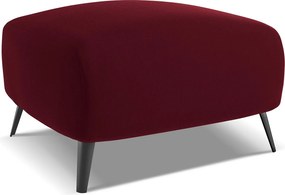 Pufa - z tkaniny welwetowej - burgundowy - MALIE