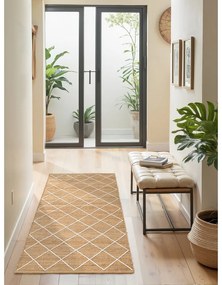 Chodnik z juty tkany ręcznie w naturalnym kolorze 80x200 cm Kunu – Hanse Home