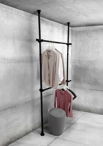 Wenko Zestaw 2 teleskopowych drążków poziomych Herkules, czarne