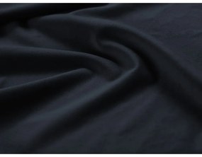 Ciemnoniebieskie tapicerowane łóżko dwuosobowe ze schowkiem/bez zagłówka ze stelażem 200x200 cm Susan – Micadoni
