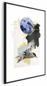 Plakat Rybitwa antarktyczna 21x30 cm z ramą czarną bez marginesu ARTGEIST B