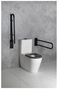 Uchwyt ścienny ze stali nierdzewnej do łazienki 83 cm Handicap U – Sapho