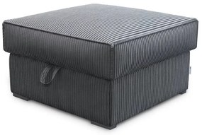 Szary taboret SMART COSARO z miejscem do przechowywania 65x65 cm