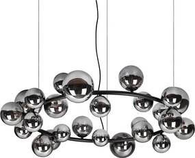 Ideal Lux - Żyrandol LED na lince PERLAGE 25xG9/3W/230V 110 cm czarny/przydymiony