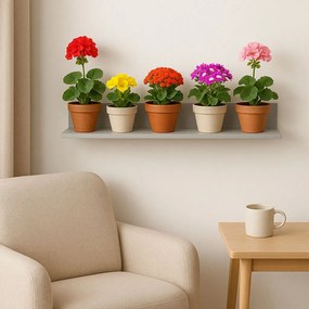 Szara ścienna półka na kwiaty G3-T02